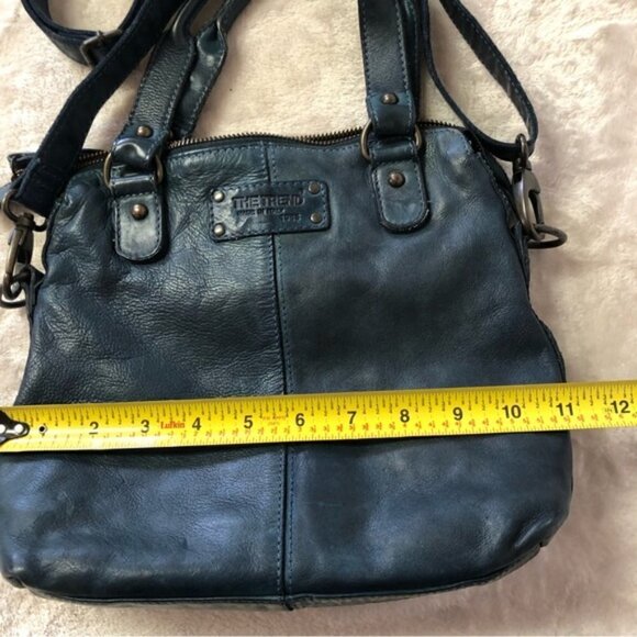 Blue Leather Shoulder Bag - Picture 10 of 16